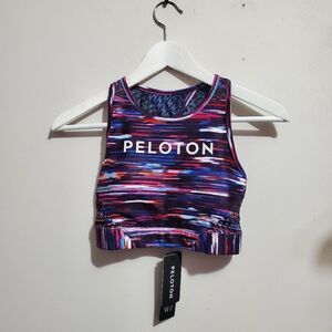 Peloton Womens Sz Small Melody High Neck Sports Bra FA121 Colorful  NWT